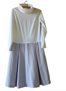Vintage Toni Todd long sleeve pleated dress with cowl turtleneck Union made